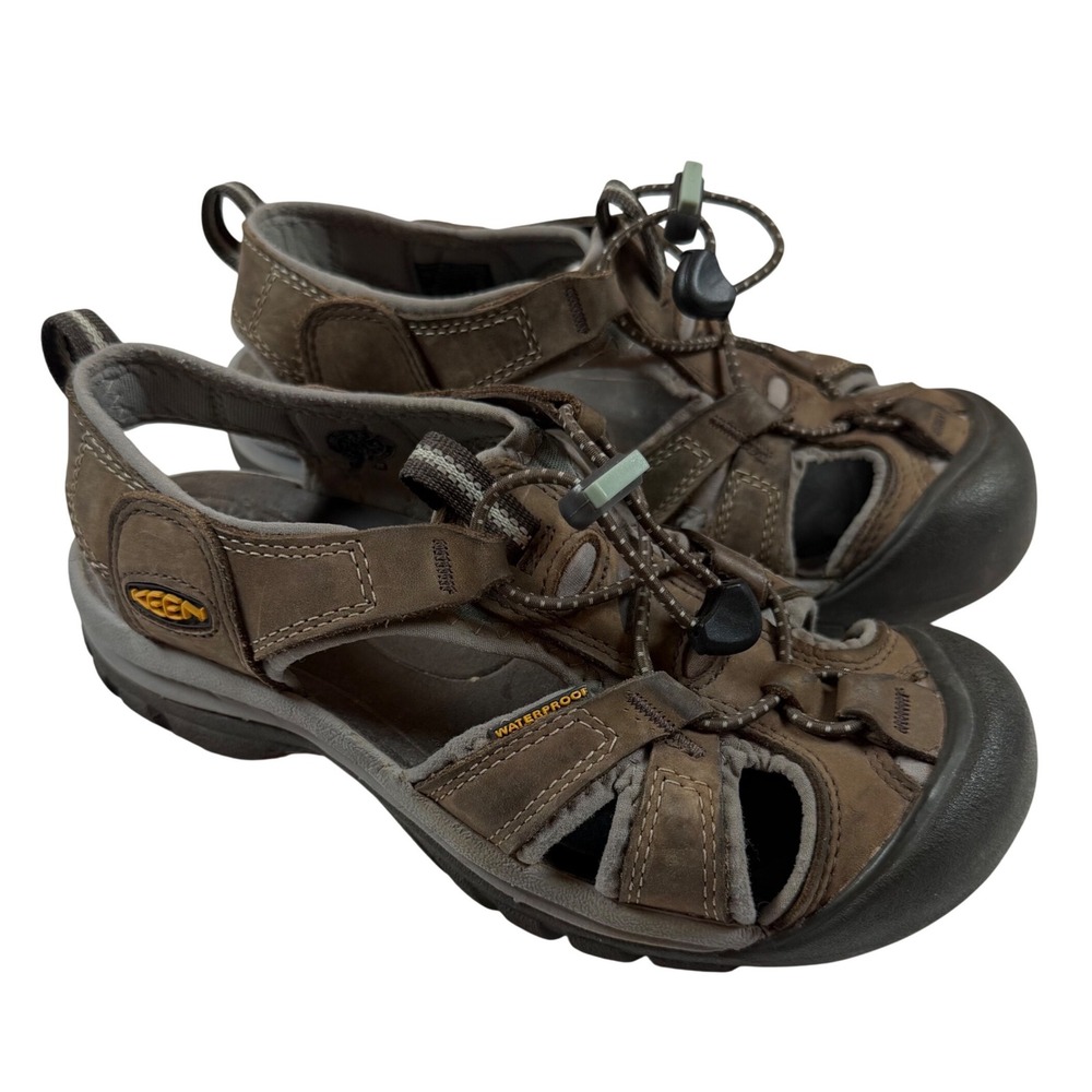 KEEN Newport H2 Waterproof Hiking Sandals Brown Leather Womens 6.5